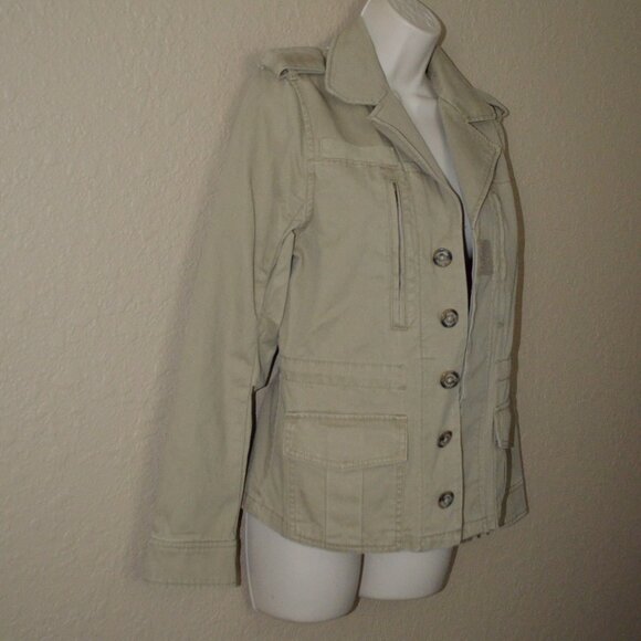 NWT $398 Sz S Zadig & Voltaire Latte Klimi Washed Cotton Lave Jacket - Picture 5 of 7